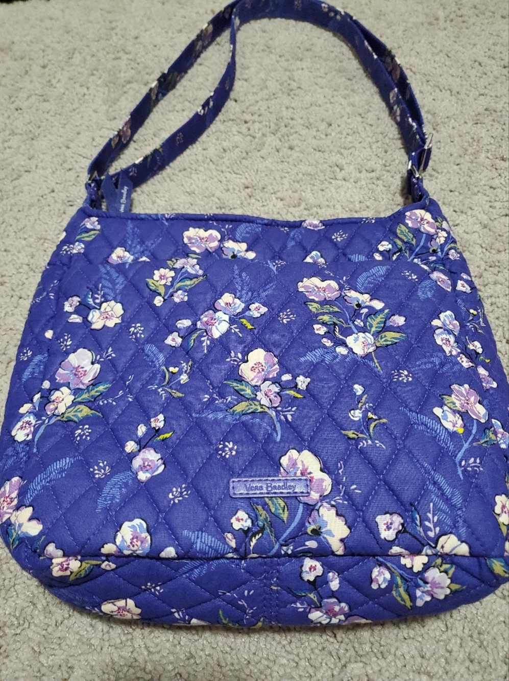 Vera Bradley Purple Floral Shoulder Quilted Bag